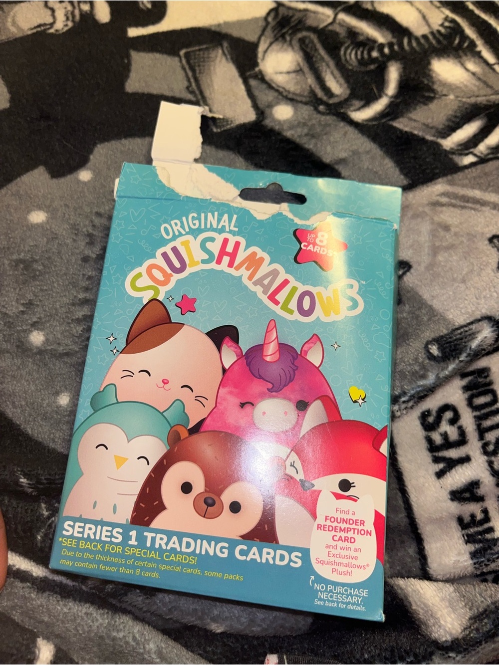 Four opened like new original squishmallows series 1 trending card packs!